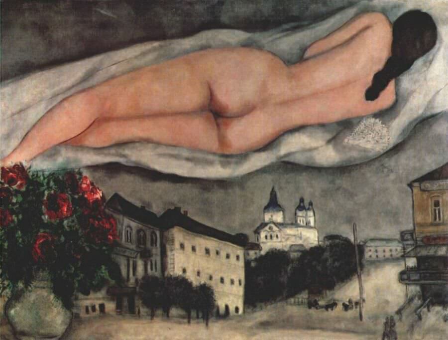 Марк Захарович Шагал. Chagall nude over vitebsk