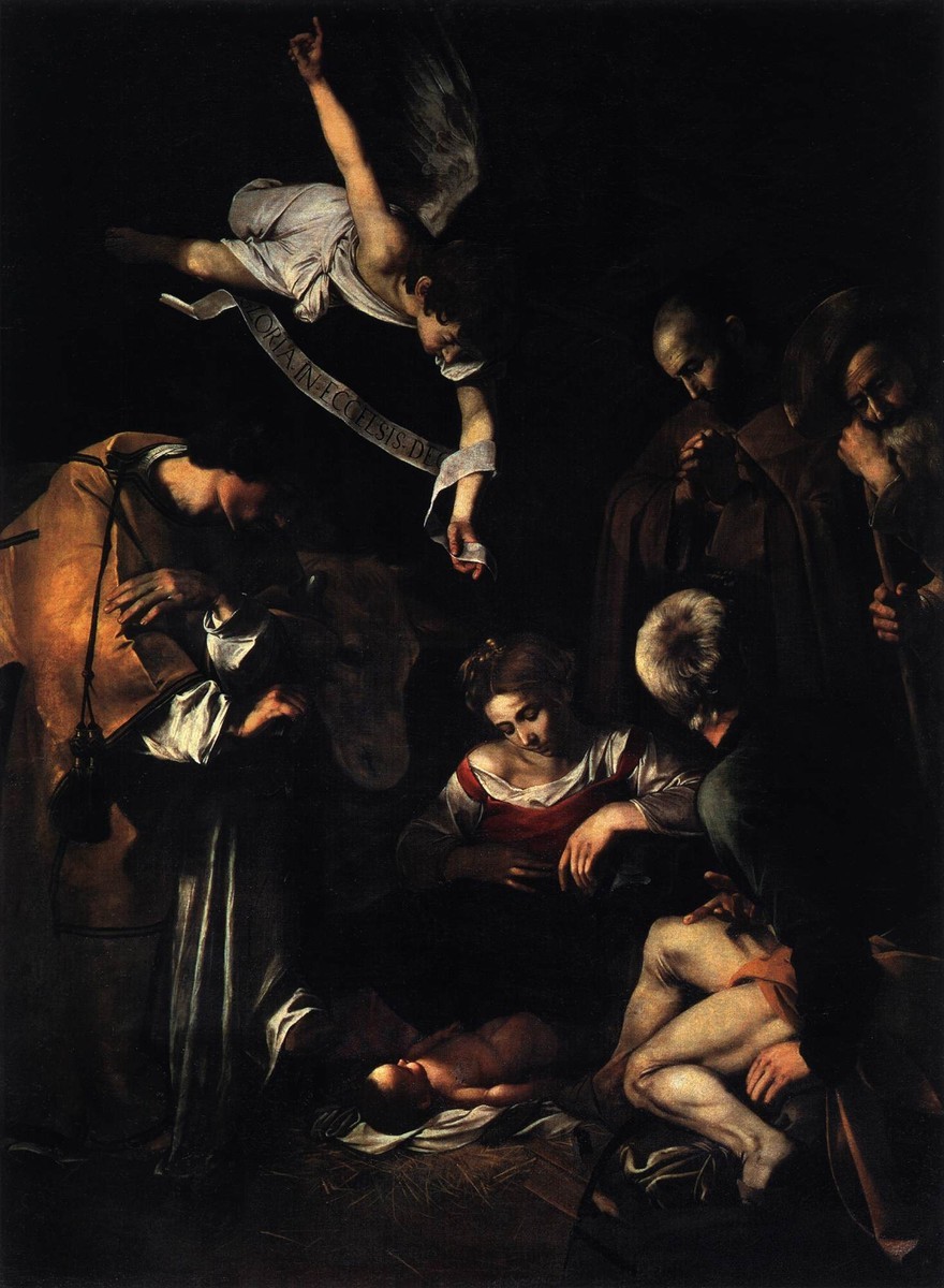 Картина Караваджо «Рождество со святым Франциском и святым Лаврентием»