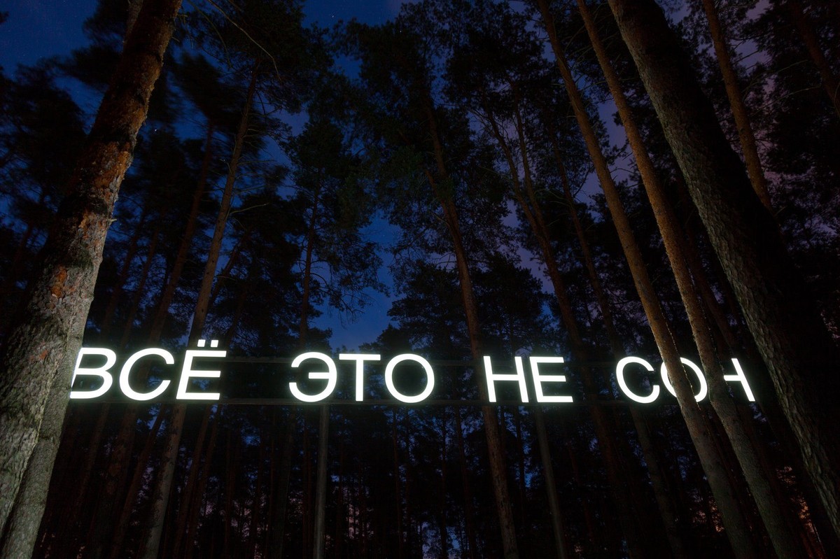 Тимофей Радя, инсталляция «Все это не сон» для «Арт-овраг 2018» в Выксе