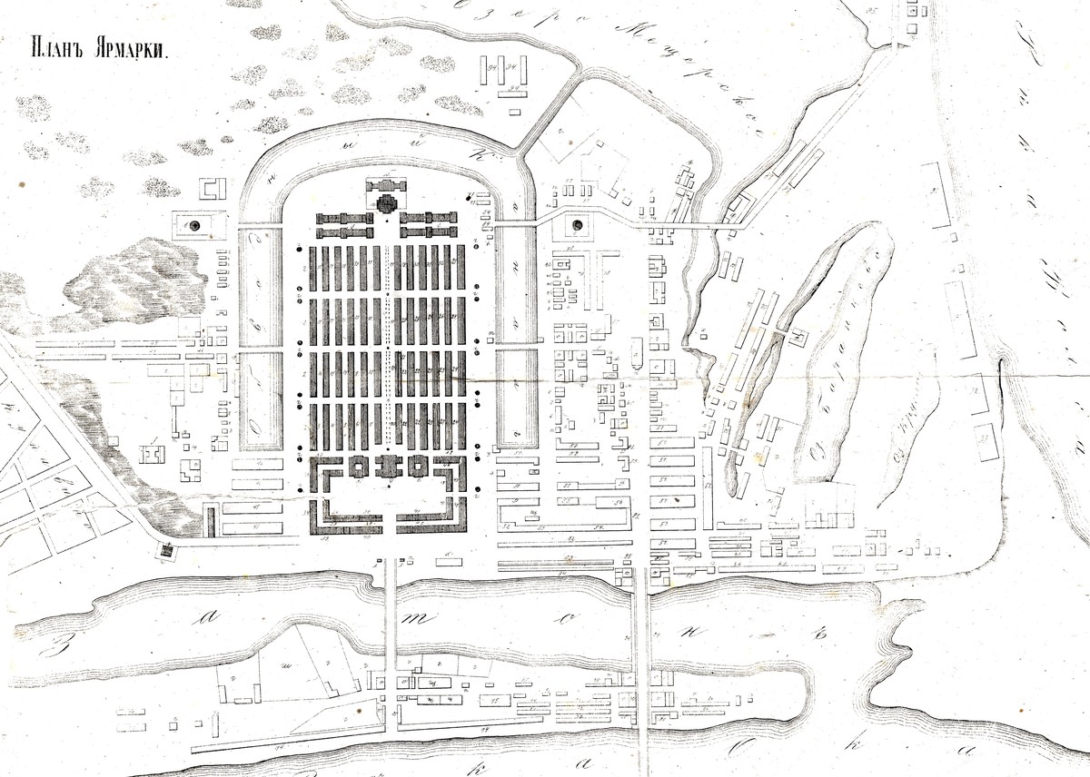 План нижегородской ярмарки 19 века