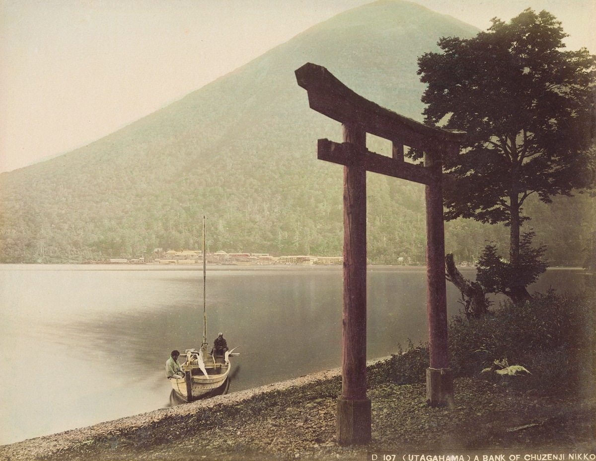 Козабуро Тамамура. Берег озера чузендзи. 1880-1890-е гг.