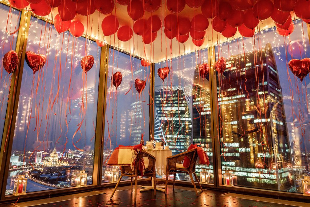 Романтическое свидание в Москва-Сити
