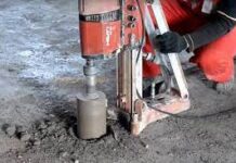 Технология алмазного бурения бетона