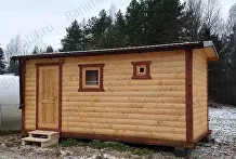 Достоинства мобильной бани из бруса