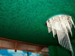 Фактурные натяжные потолки в интерьере