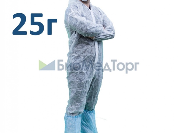 Комбинезон защитный одноразовый ламинированный спанбонд Каспер: характеристики